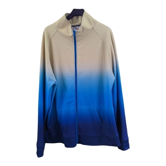 Balera Dancewear, raglan sleeve ombre full zip jacket, size XL EUC - Picture 1 of 3